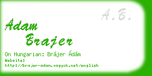 adam brajer business card